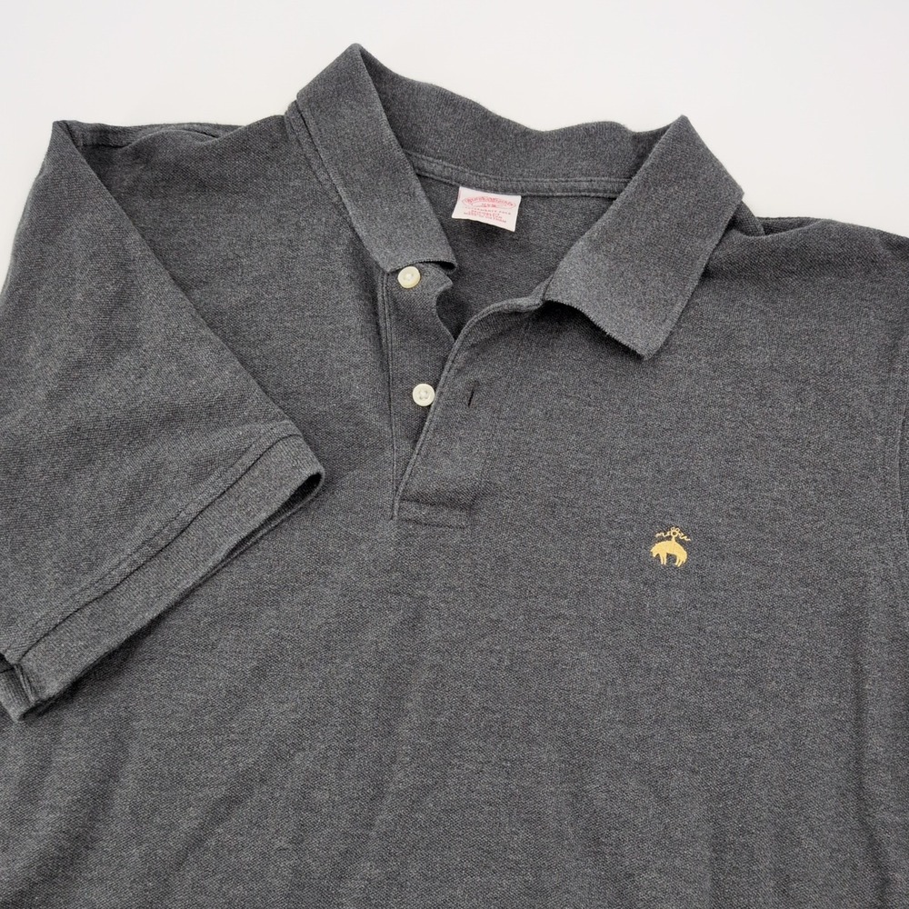 Brooks Brothers Polo Shirt Mens XXL Gray Golden Fleece Performance Short Sleeve